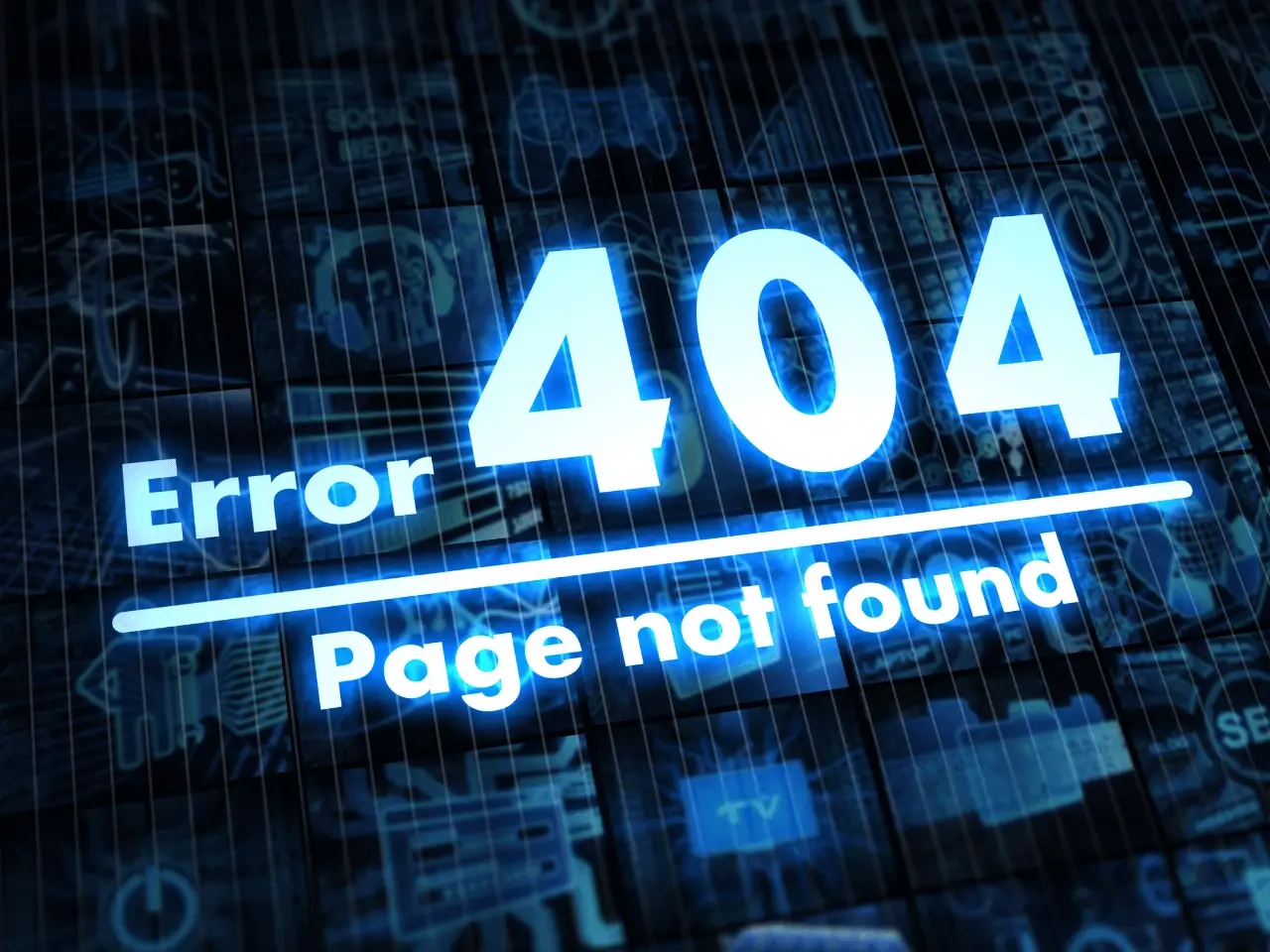 Digital screen displaying error.