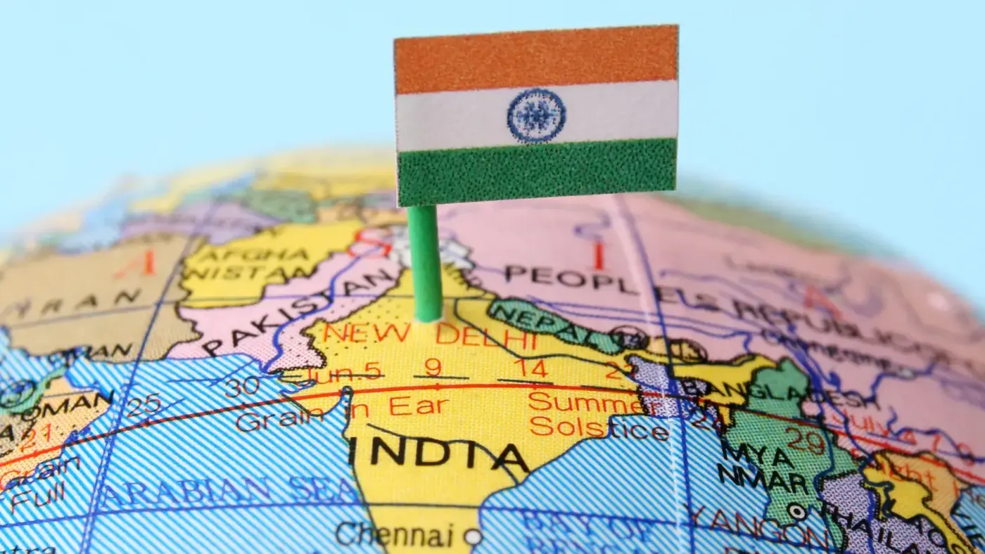 Map of India highlighting the country’s linguistic diversity.