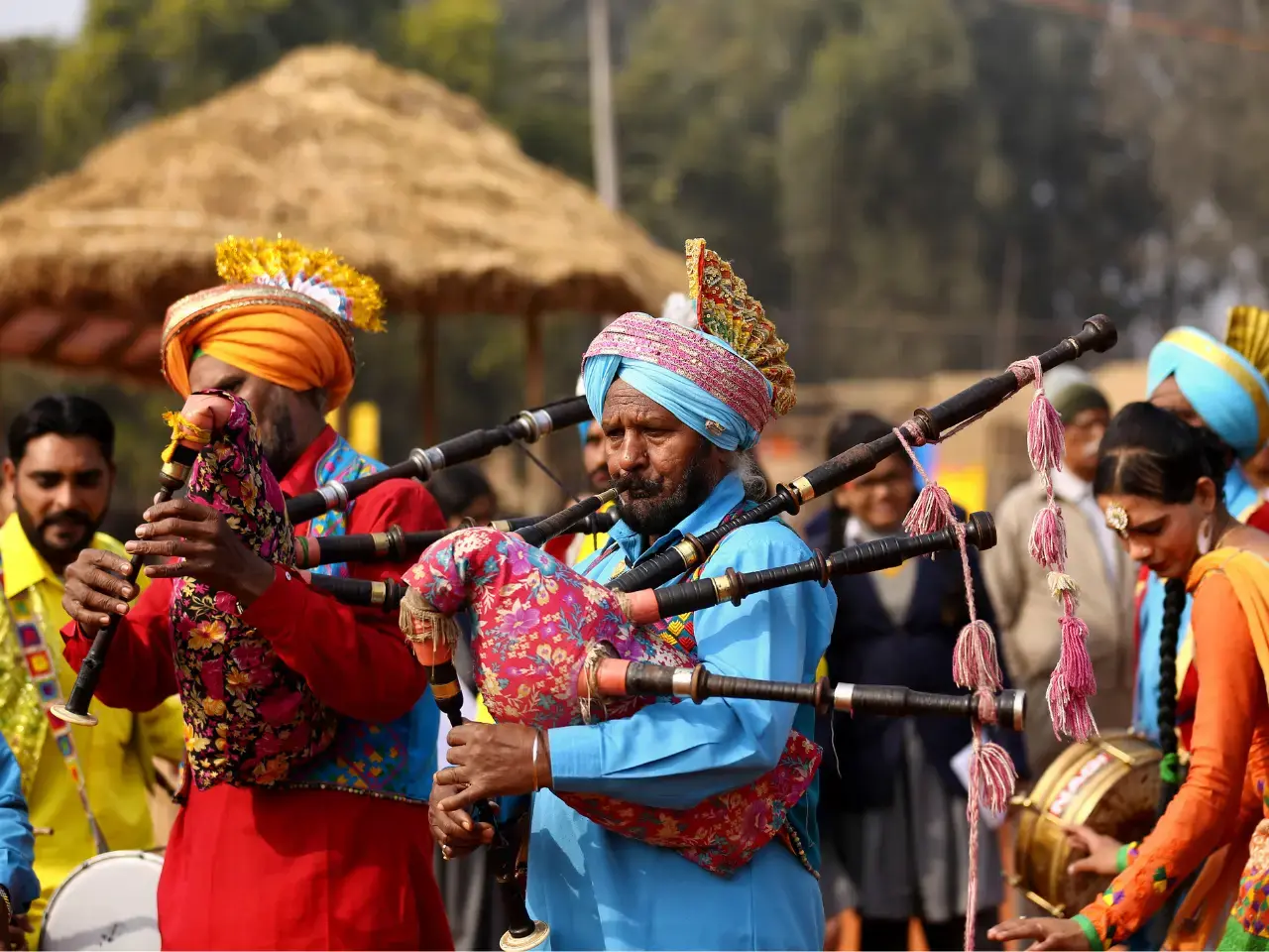 Traditional Indian cultural performance representing regional languages and traditions.