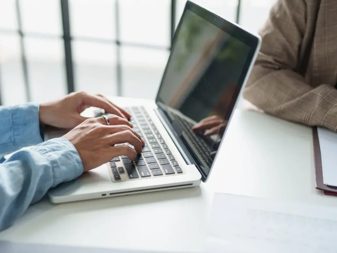 Checking SEO contracts and documents with an international SEO company.