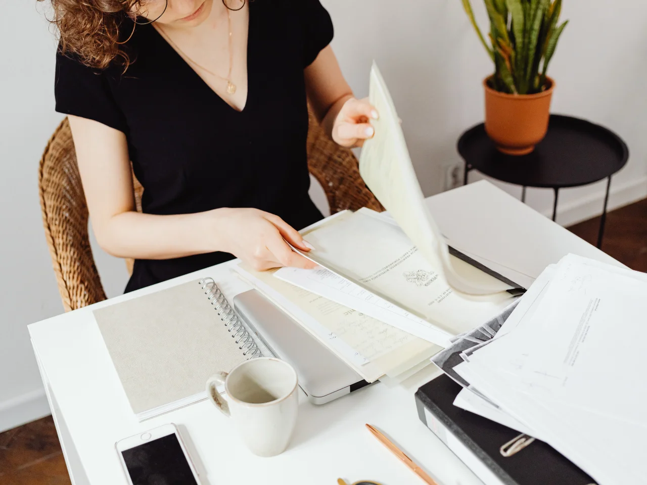 Professional reviewing certificate of origin and export documents for certification.