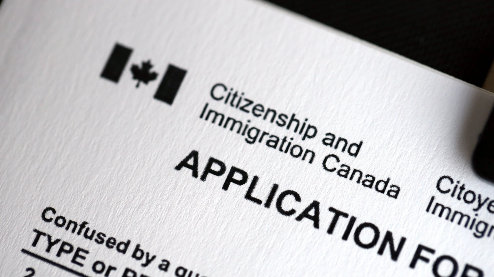 Canadian citizenship application form for a Proof of Citizenship application.