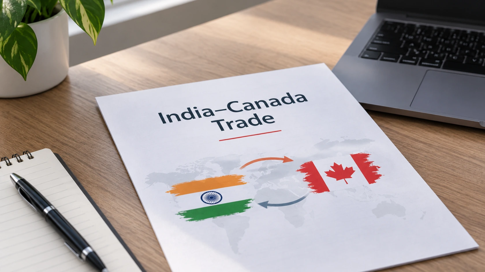 India–Canada trade report representing bilateral trade between the two countries.