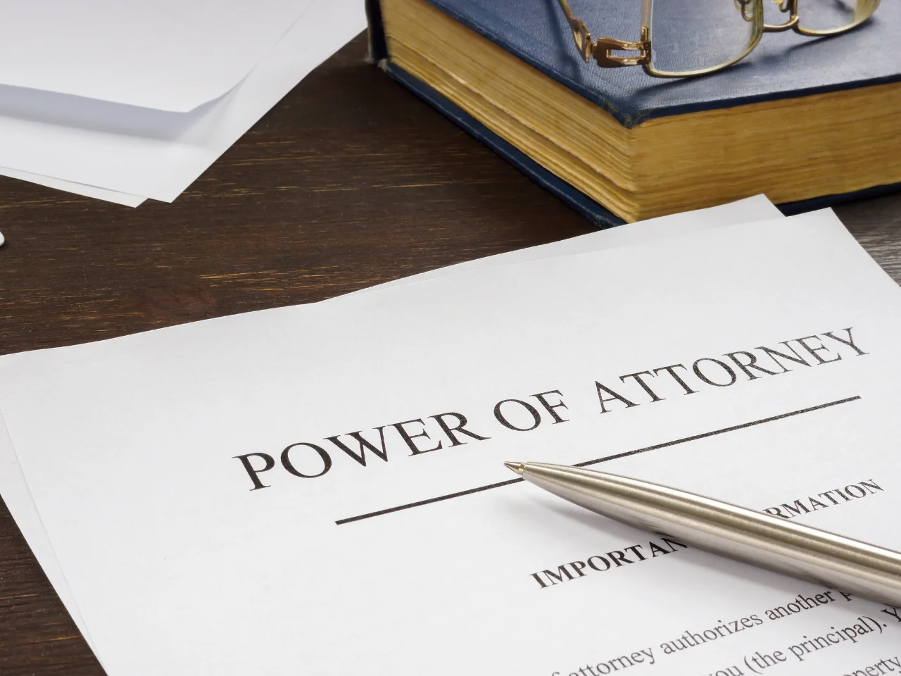 Power of attorney document prepared for notarization, apostille, and international legal use in another country.