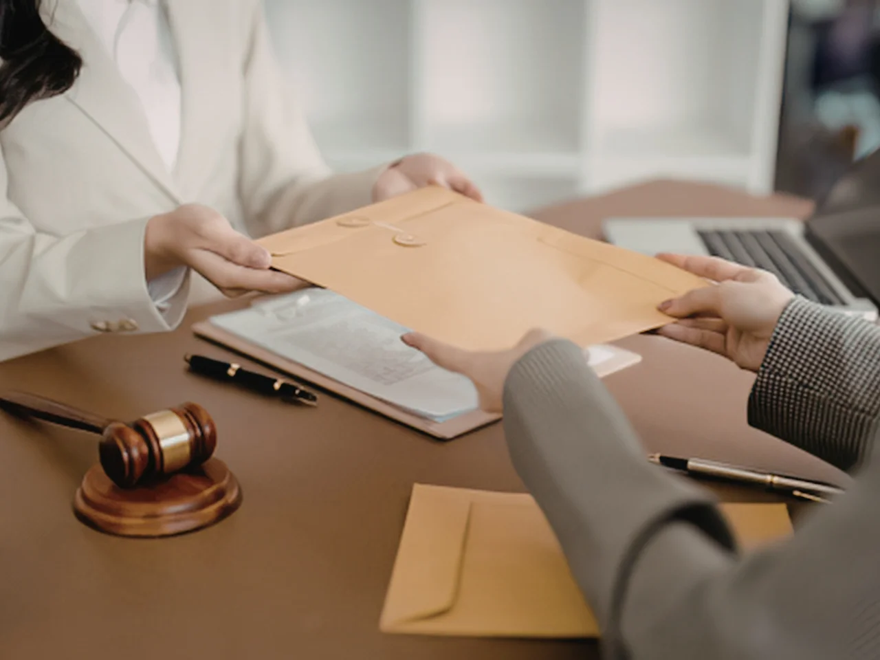 Collection of legal and business documents prepared for notarization.