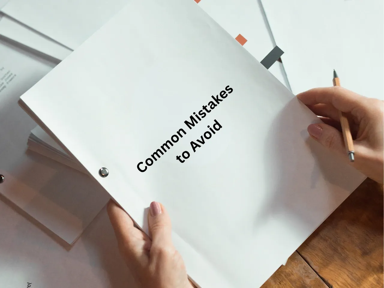 Documents showing common mistakes to avoid during certification process
